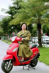 Áo mưa măng tô xanh rêu